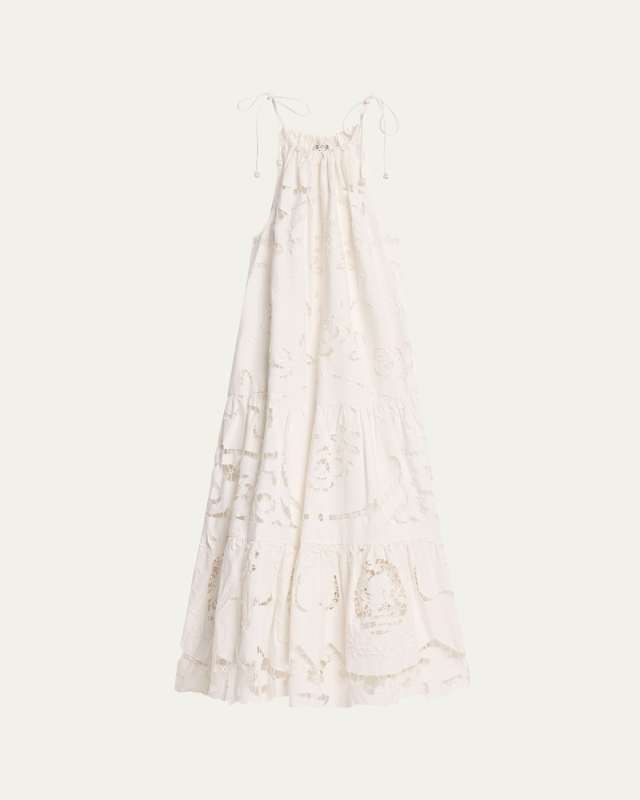 Edith Embroidered Midi Dress
