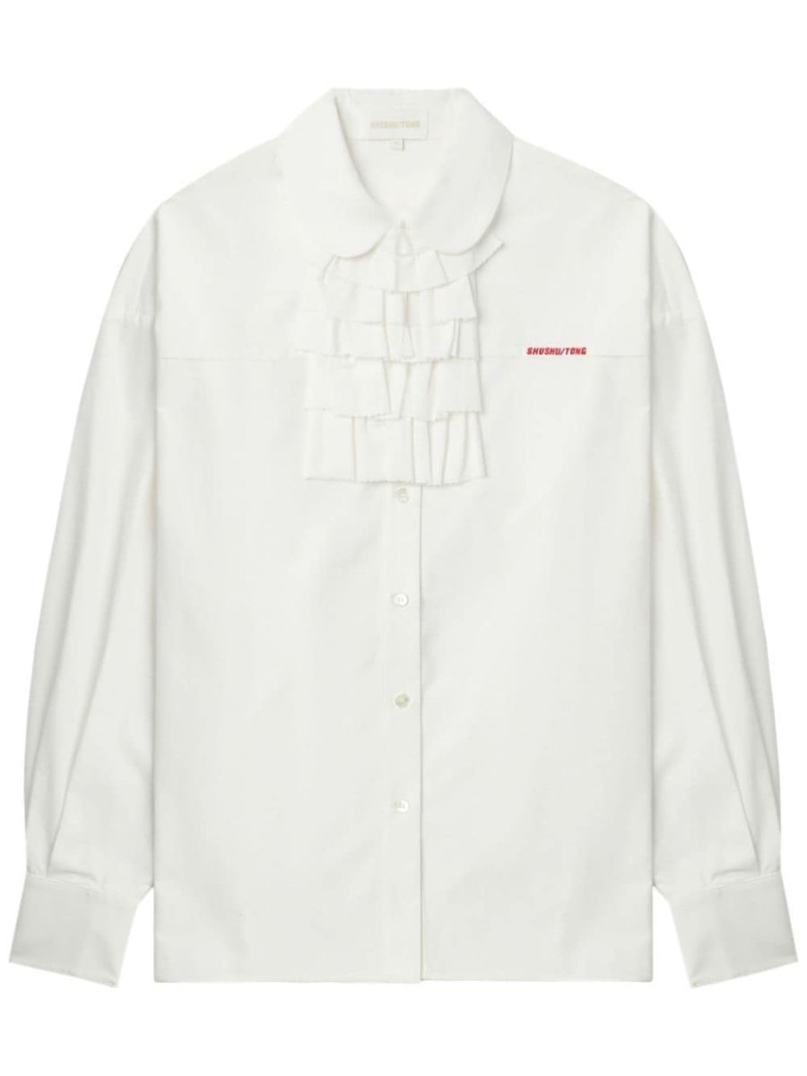 ruffle-detail shirt