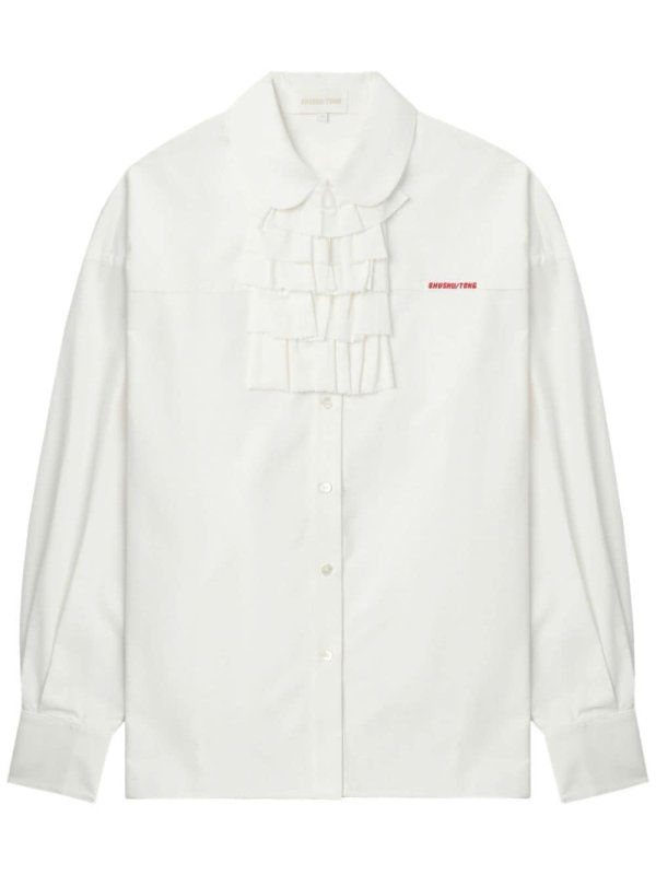 ruffle-detail shirt