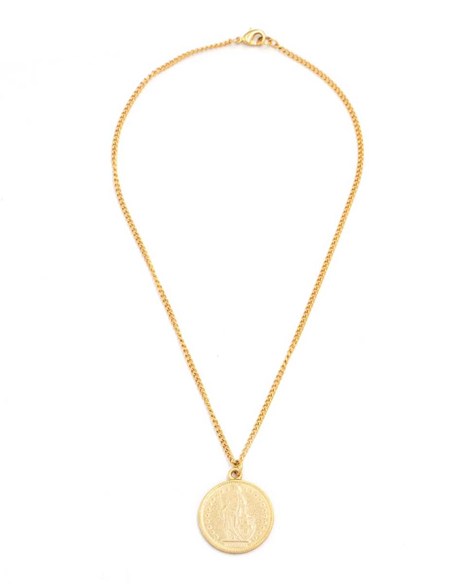 Gold Coin Pendant Necklace