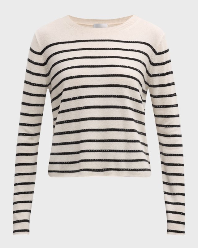 Striped Wool-Cashmere Sweater