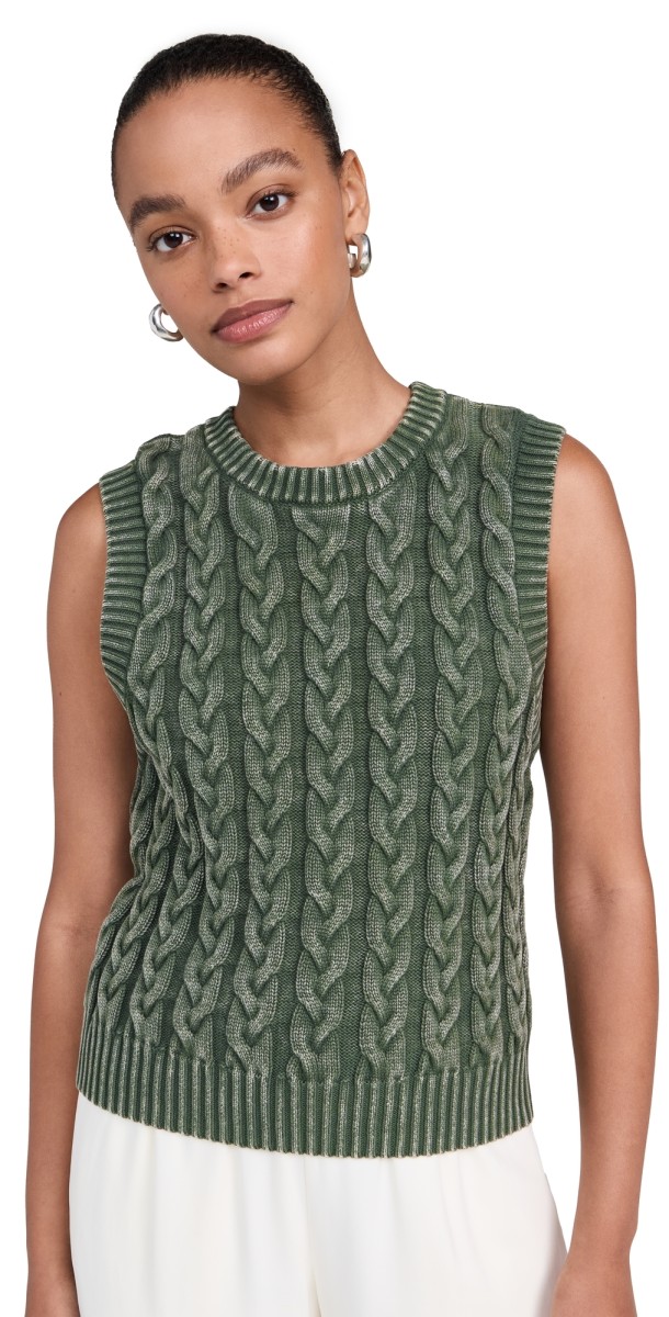 Faherty Sunwashed Sweater Vest Beetle