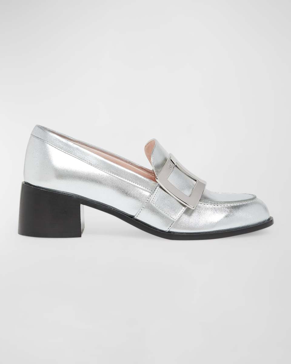 Viv Rangers Buckle Metallic Loafers