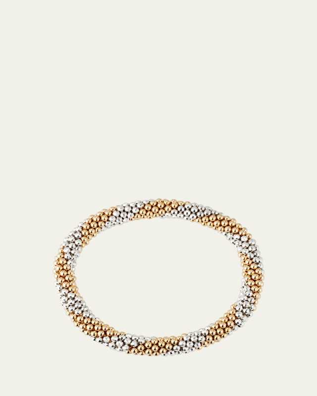 Elsie D 14k and Silver Bead Bracelet