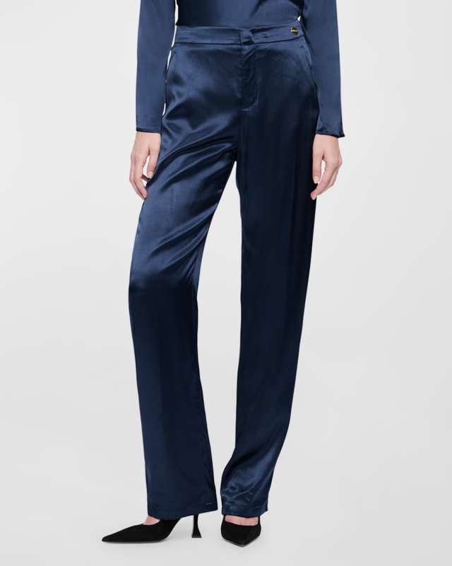 Panama Straight-Leg Viscose Pants