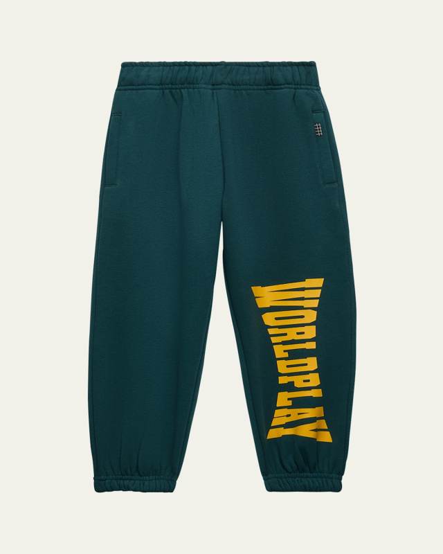 Girl's Adan Worldplay Printed Sweatpants, Size 4-7