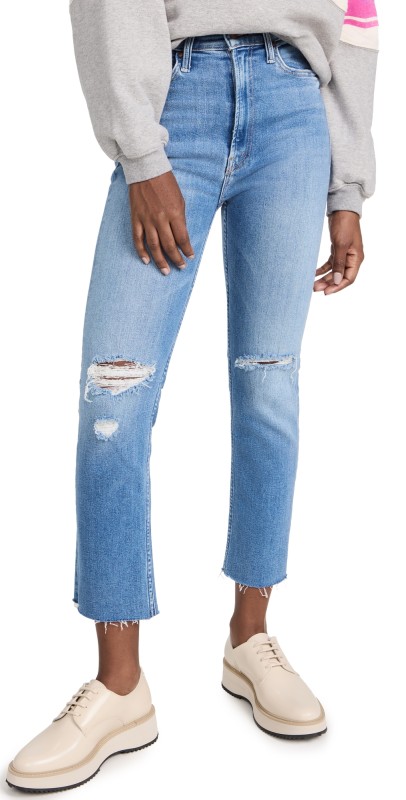 MOTHER Rider Ankle Fray Jeans Party Like a Pirate