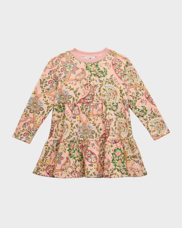 Girl's Paisley-Print Dress, Size 12-16