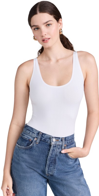 Wolford Ribbed Bodysuit Pearl