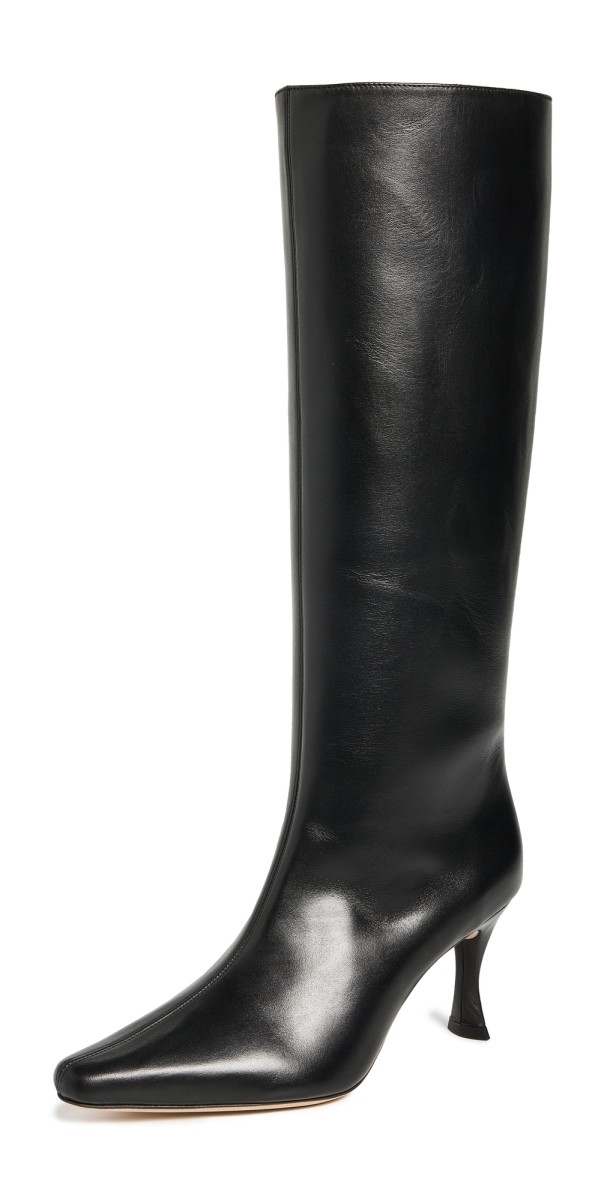 BY FAR Stevie 42 Black Smooth Calf Leather Boots Black