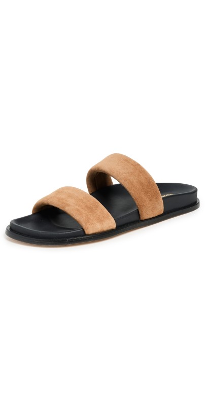 ALOHAS Calypso Suede Tan Leather Sandals Tan
