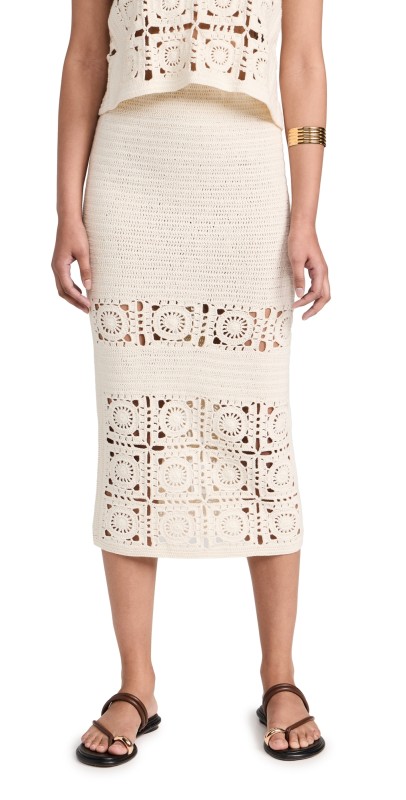Eleven Six Jana Crochet Skirt Ivory