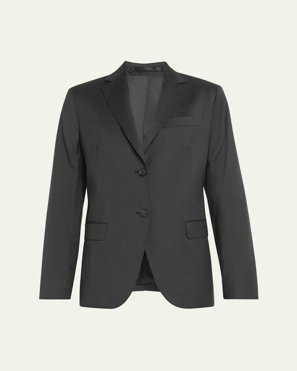 Charlene Pinstripe Wool Jacket