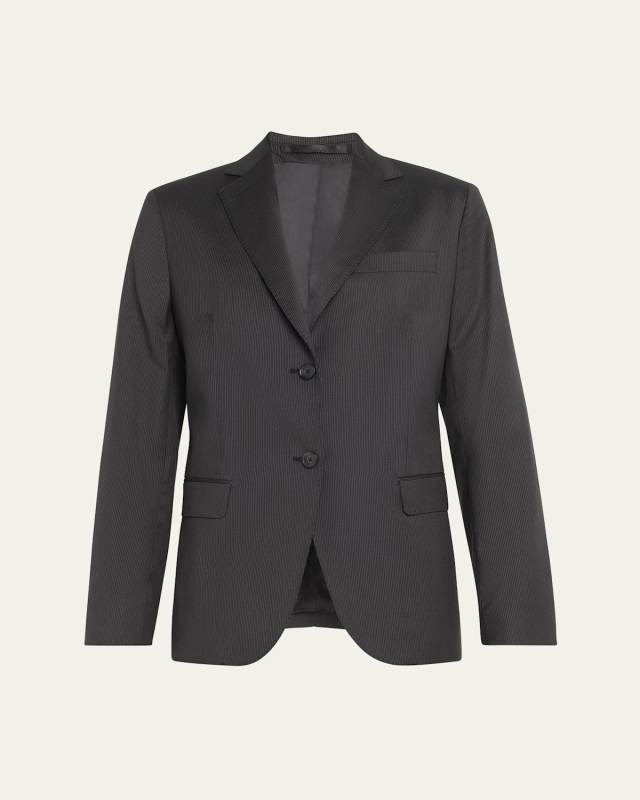 Charlene Pinstripe Wool Jacket