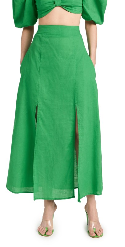 The Lulo Project Marti Skirt Green