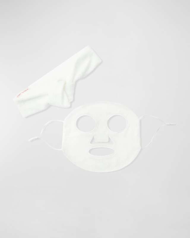 Pure Luxury Organic Reusable Sheet Mask with Matching Spa Headband