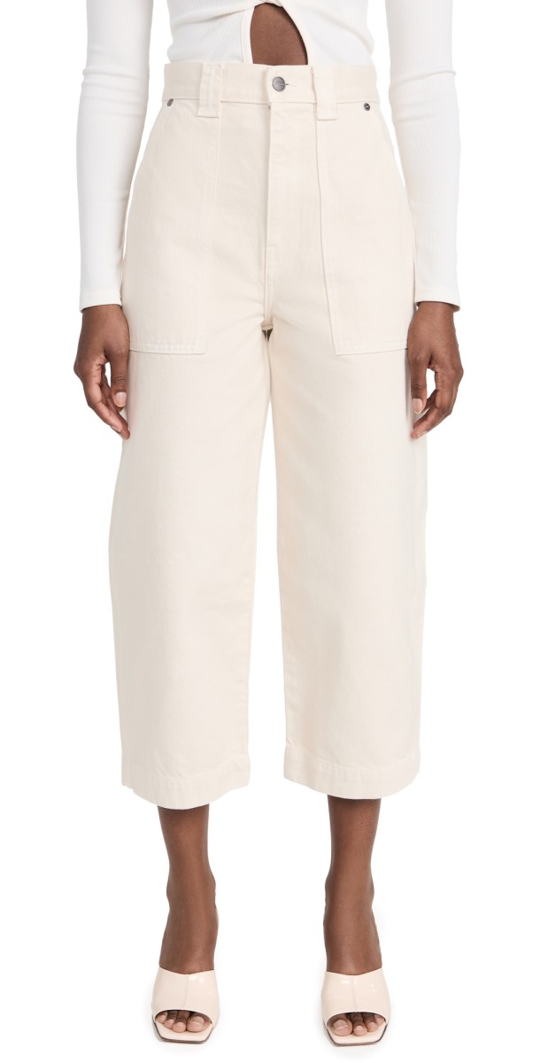 Khaite Hewey Jeans Ivory Rigid