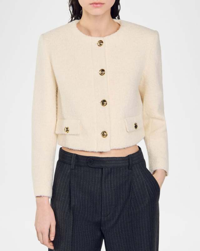 Walle Boucle Crop Blazer