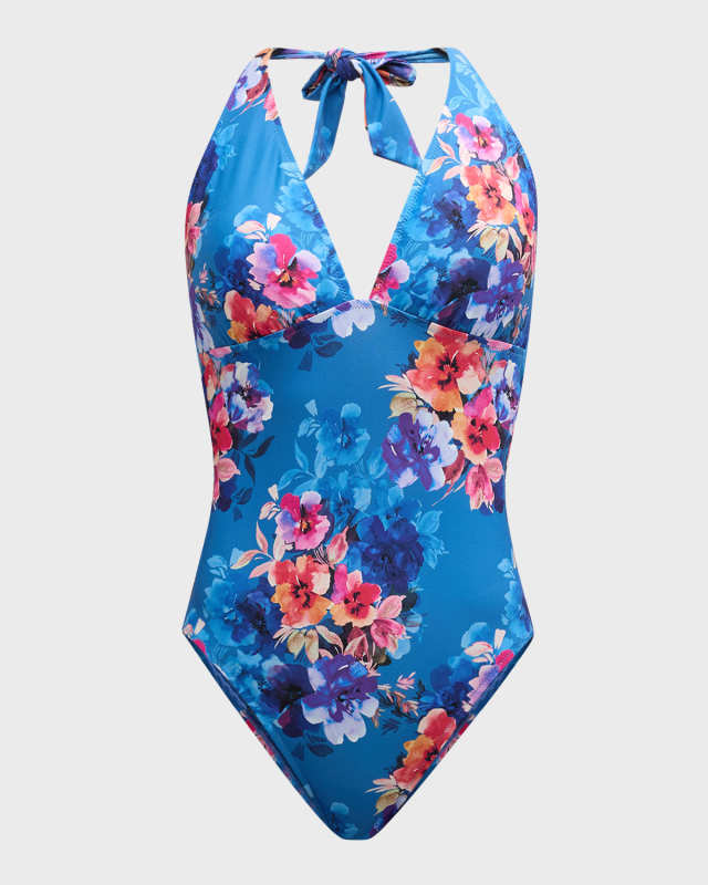 Summer Days Halter One-Piece Swimsuit