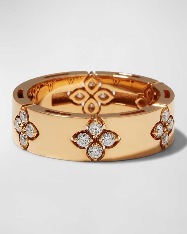 18k Rose Gold Diamond Love in Verona Ring, Size 7