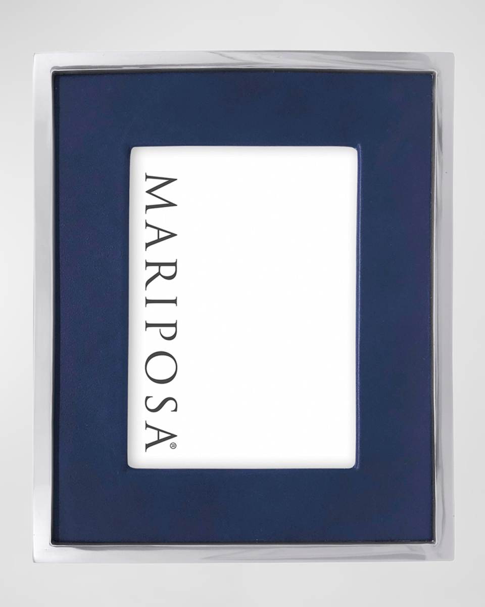 Leather Photo Frame with Metal Border, 5" x 7"