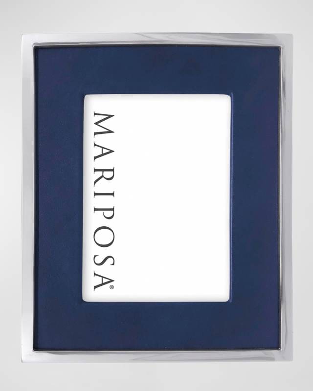 Leather Photo Frame with Metal Border, 5" x 7"