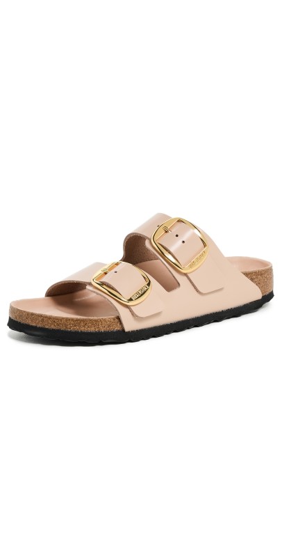 Birkenstock Arizona Big Buckle High Shine Sandals Nude
