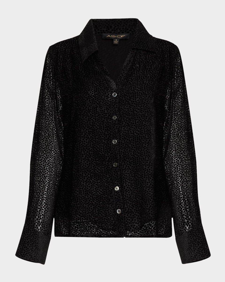 Savannah Velvet Burnout Blouse