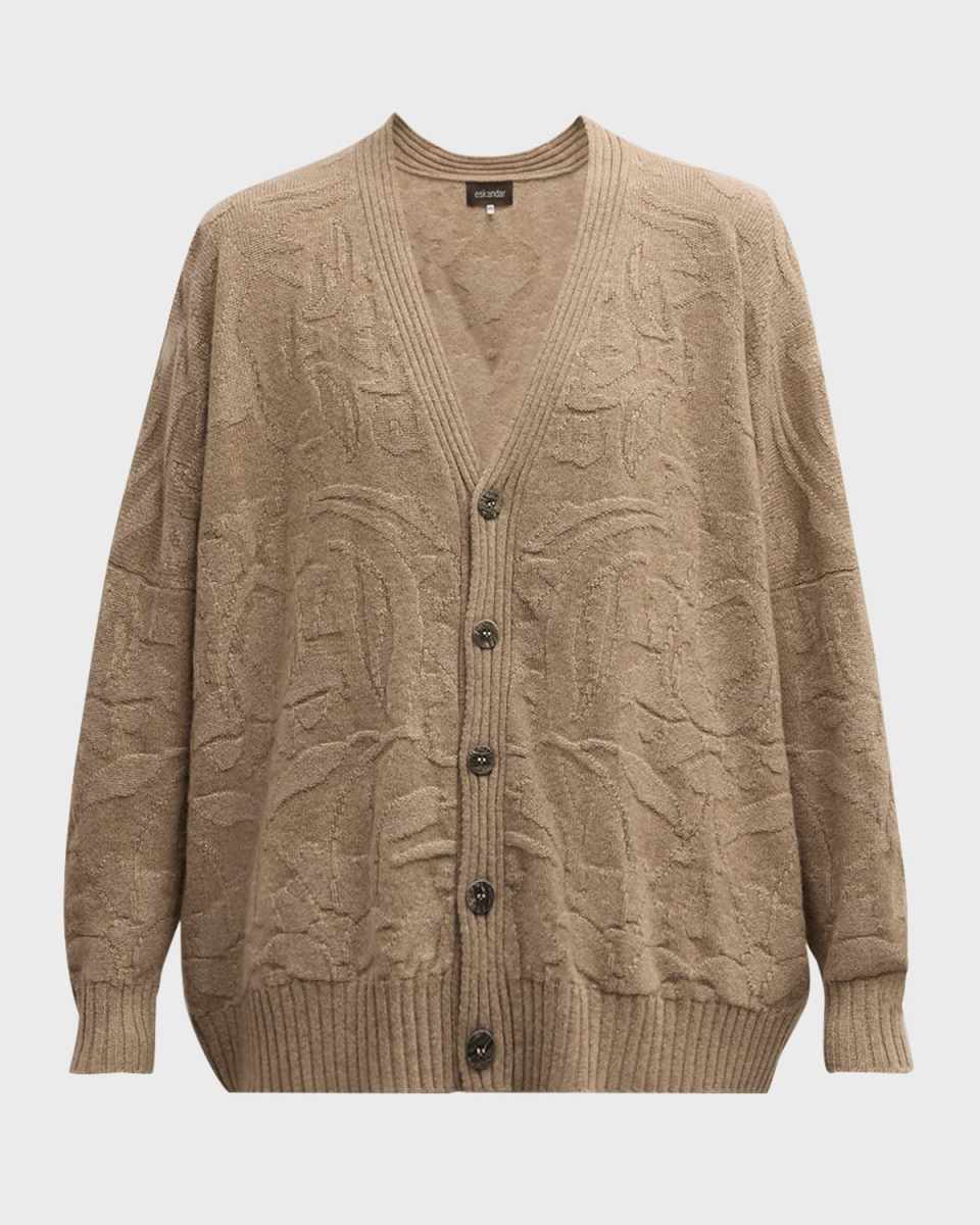34 Width V-Neck Cashmere Cardigan
