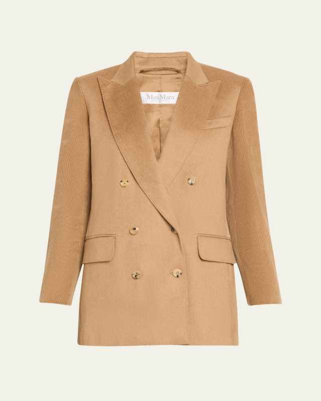 Potente Double-Breasted Corduroy Blazer