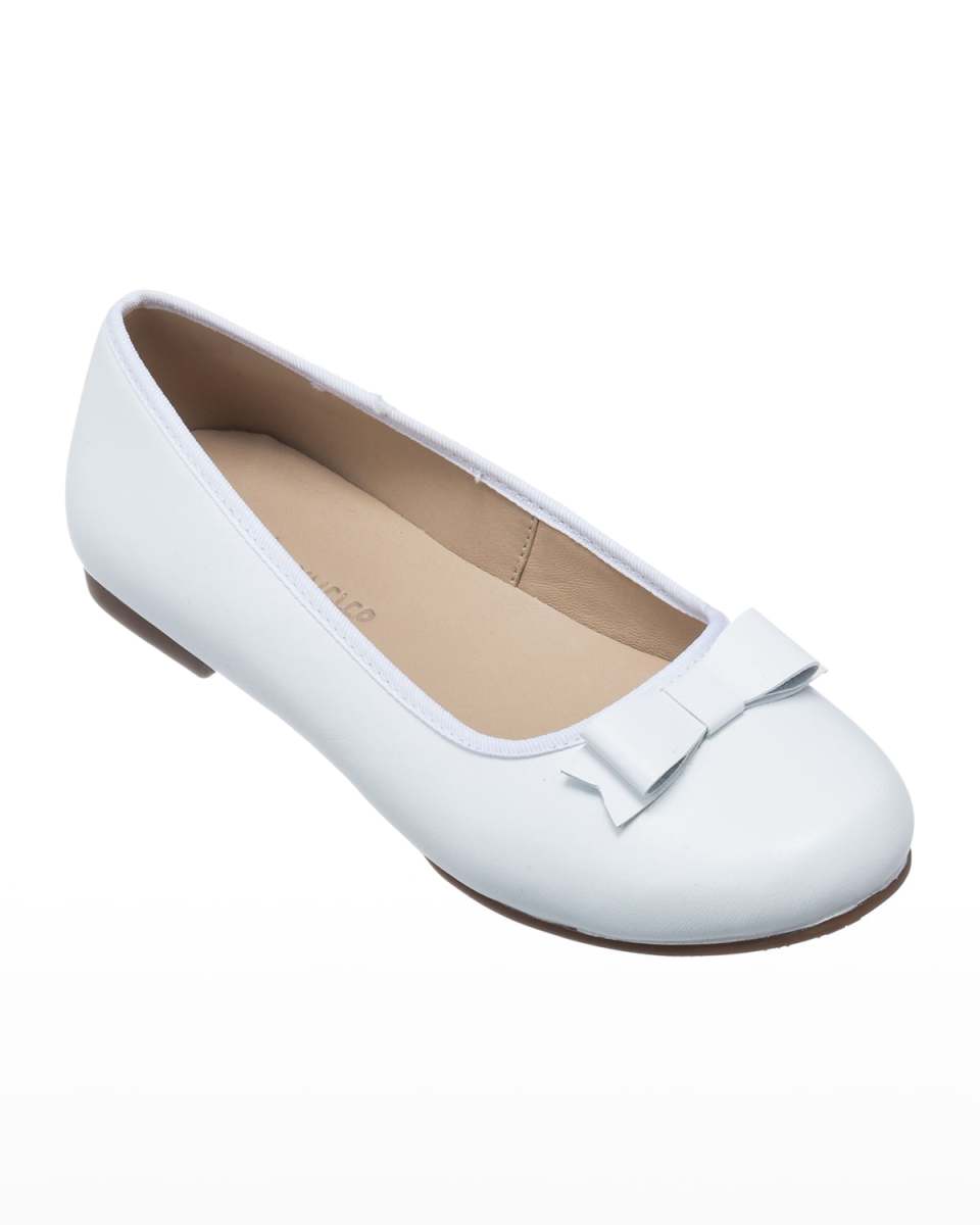 Girl's Camille Metallic Leather Flats, Toddler/Kids