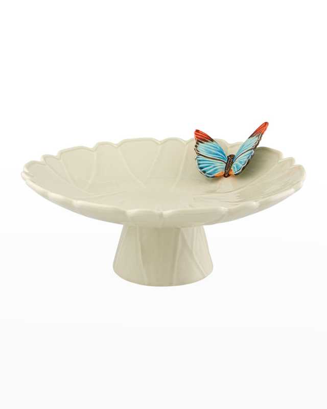 "Cloudy Butterflies" Cake Plate by Claudia Schiffer, 15"
