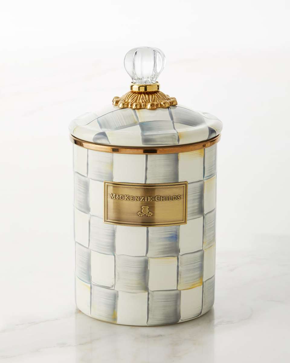 Medium Sterling Check Canister
