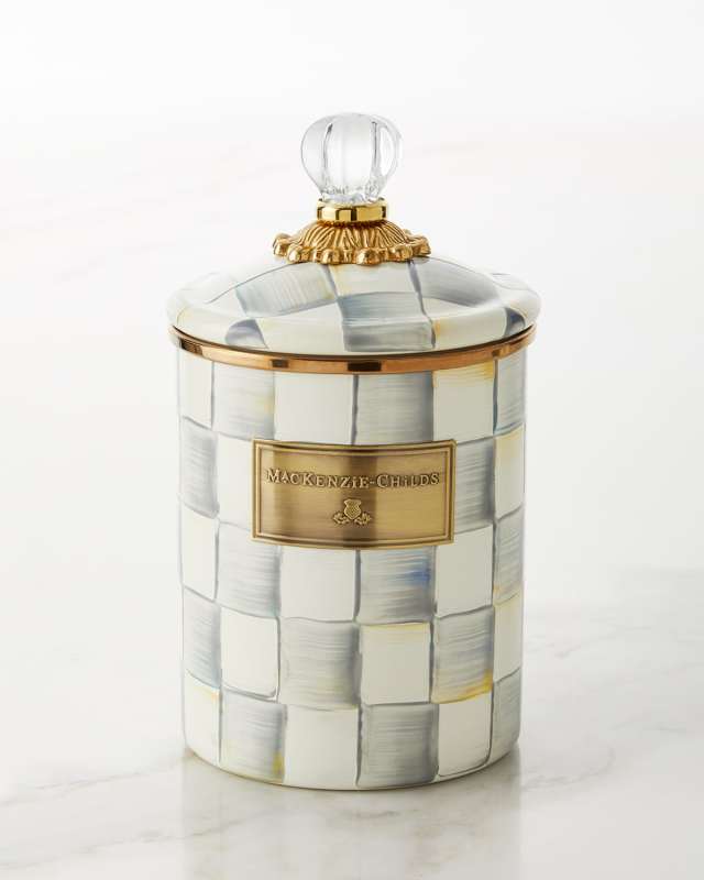Medium Sterling Check Canister