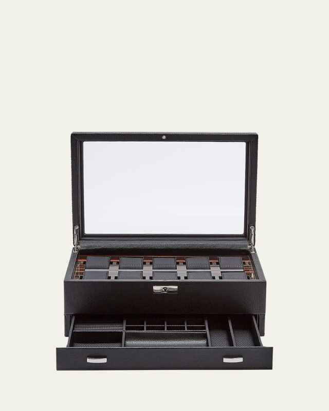 Roadster 10-Piece Watch Box with Drawer