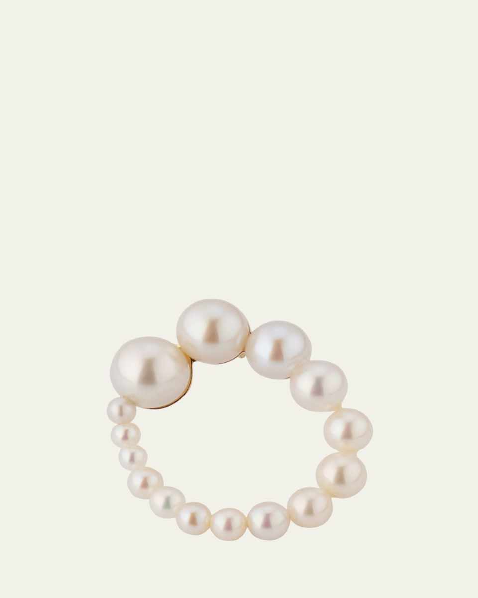 Petite Embrass de Perle Graduated Earring, Single, Right