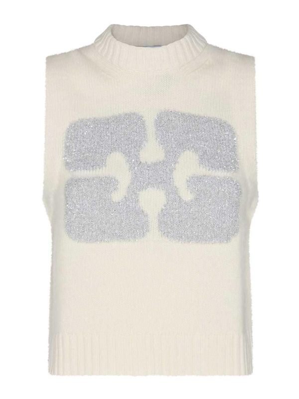 Ganni Pull Col Rond - Noir