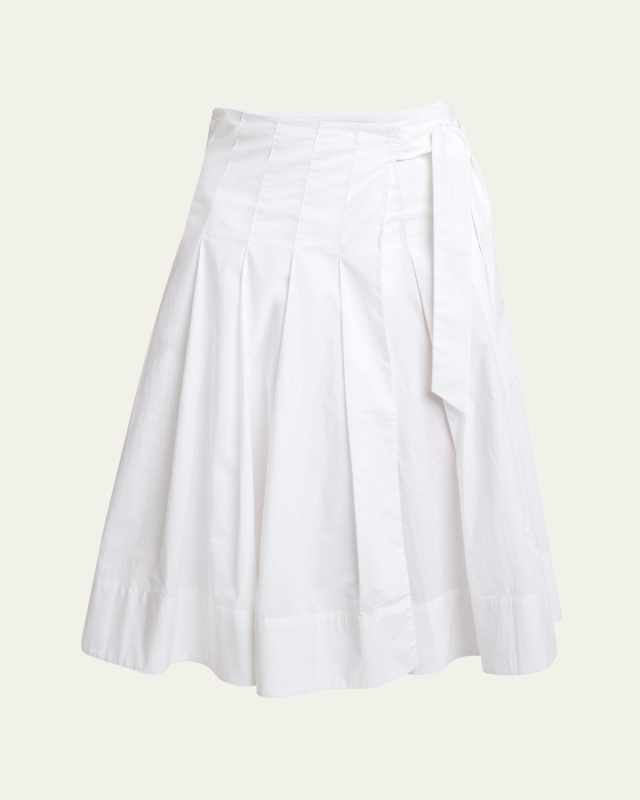 Peters Pleated Knee-Length Skirt