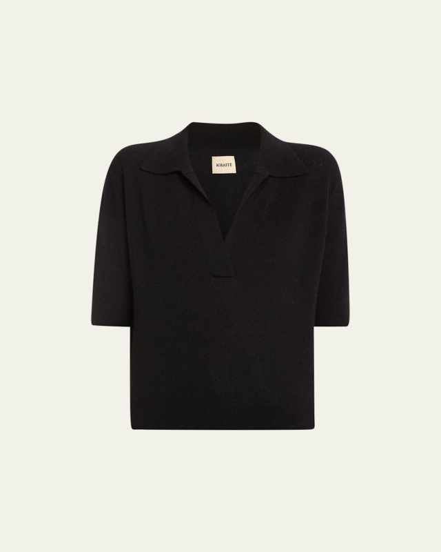 Shrunken Jo Cashmere Polo Sweat
