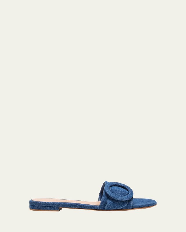 Buckle Flat Slide Sandals