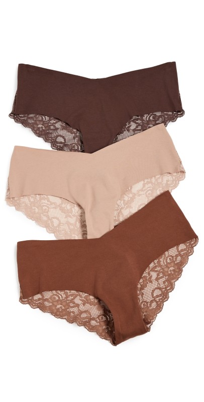 Journelle Estelle Cotton Hipster 3 Pack Chocolat/Canelle/Praline