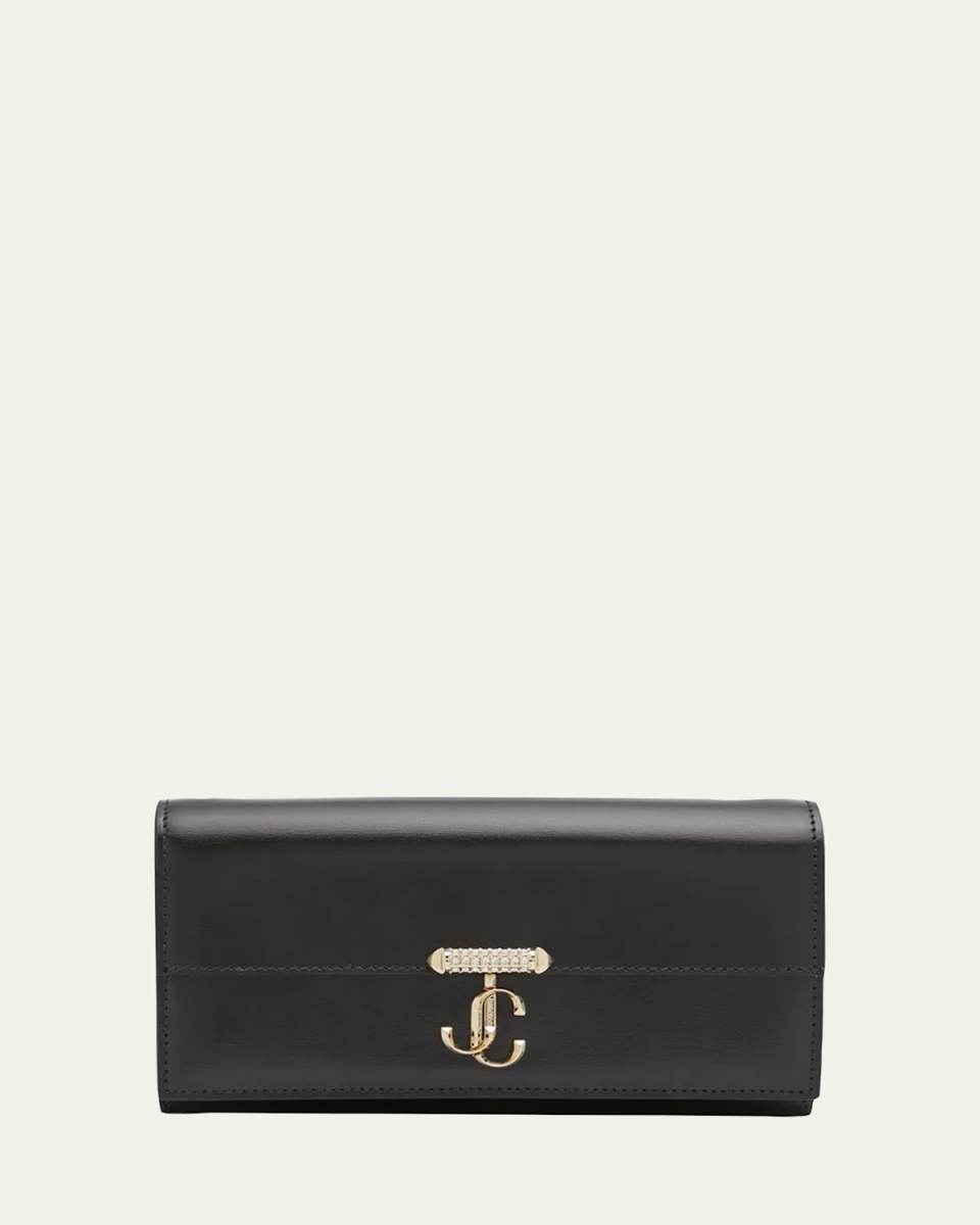 Varenne Leather Wallet with Embellished Strap