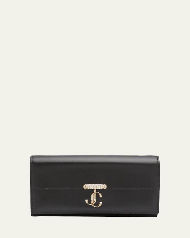 Varenne Leather Wallet with Embellished Strap