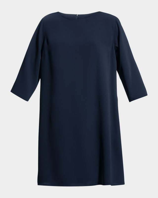 Crepe Suzette 3/4-Sleeve Dress