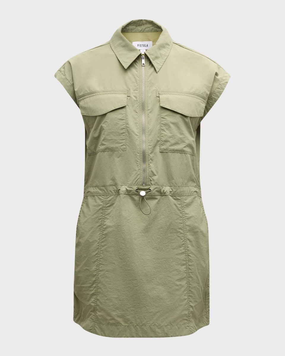 Mariah Zip-Front Mini Dress