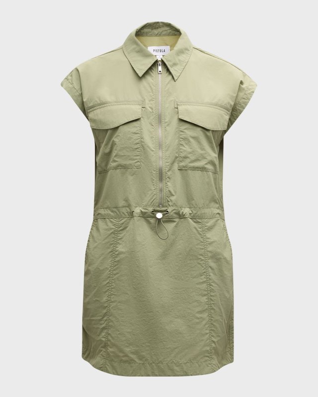 Mariah Zip-Front Mini Dress
