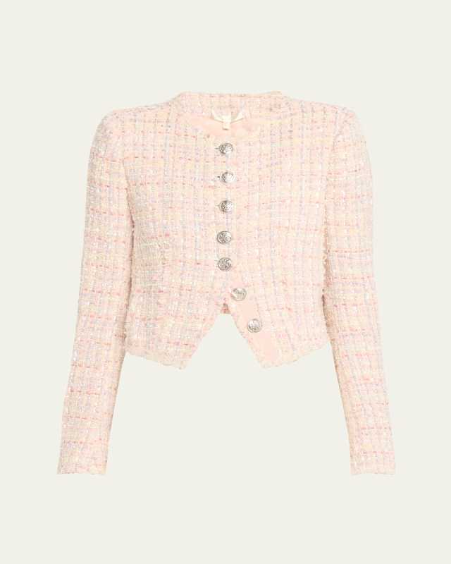 Falima Cropped Tweed Jacket