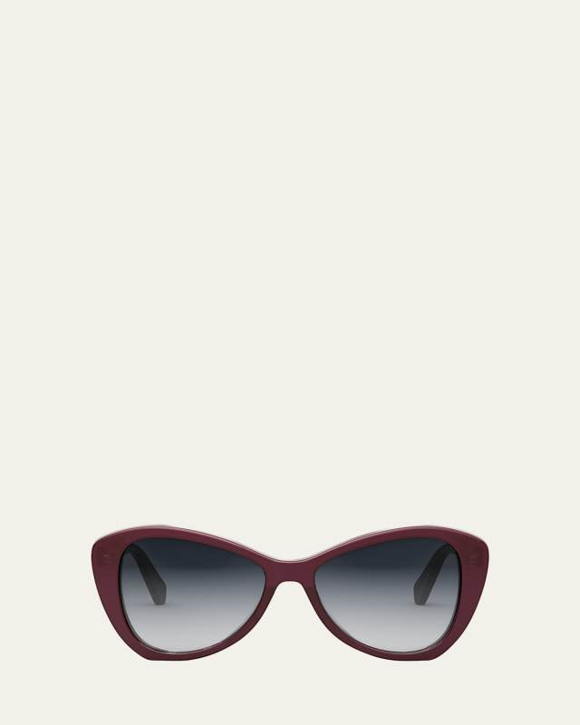 Thin Logo Acetate Butterfly Sunglasses