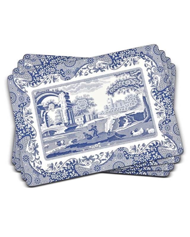 Blue Italian Placemats, Set of 4