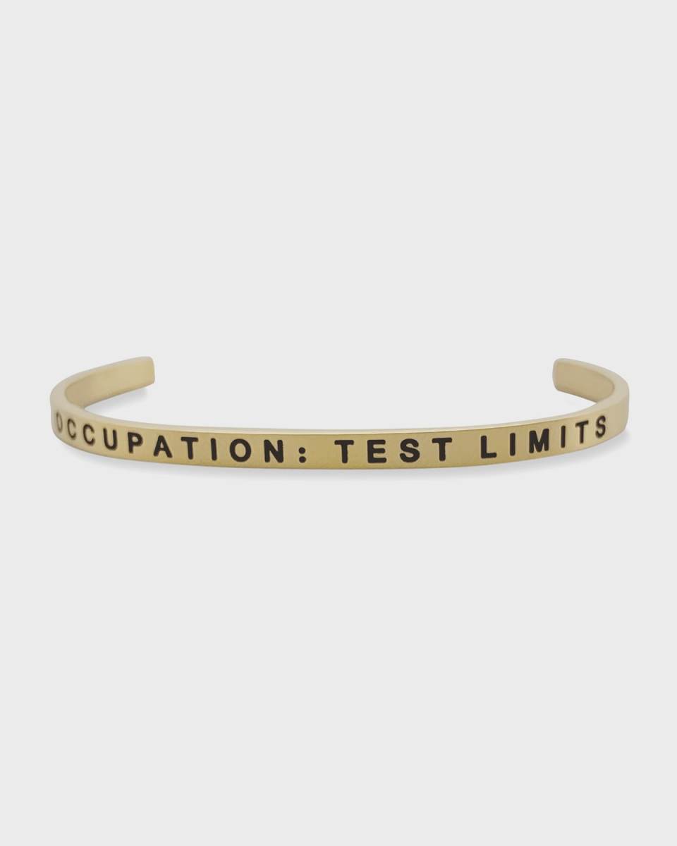 Girl's Occupation Test Limits Engraved Bangle Bracelet